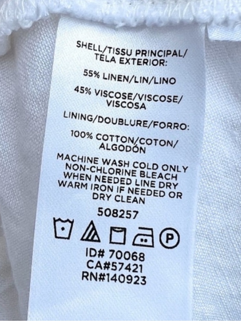 LOFT White Linen Blend Button Front Fit Flare Sundress Size 6 Pockets - Picture 10 of 17